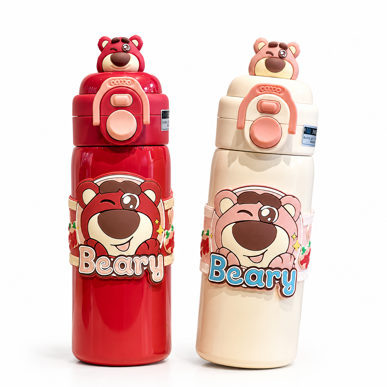 Thermos Inox 316 Design Animé avec Paille - Cadeau Étudiant
