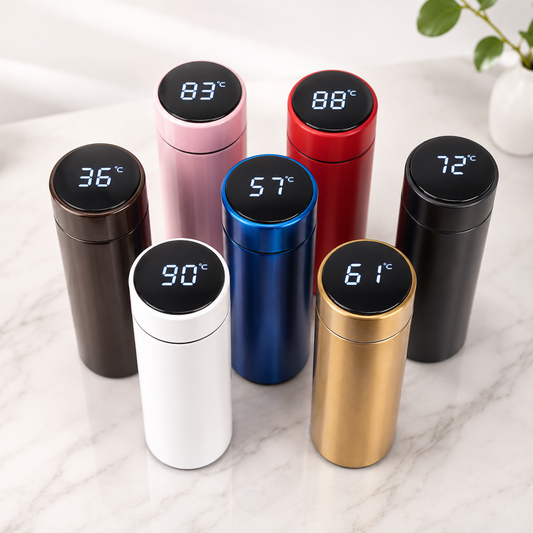 Gourde Thermos LED Intelligente 500ml - Bouteille Connectée Isotherme