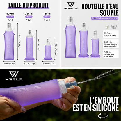 Bouteille d'Eau Pliable Silicone WRELS