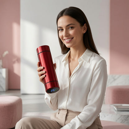 Gourde Thermos LED Intelligente 500ml - Bouteille Connectée Isotherme