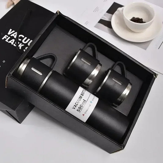 Gourde Isotherme Inox 500ml en Coffret Cadeau - Style Bureau