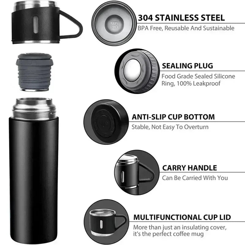 Gourde Isotherme Inox 500ml - Coffret Cadeau