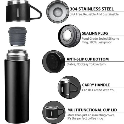 Gourde Isotherme Inox 500ml - Coffret Cadeau